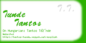 tunde tantos business card